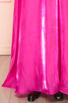 Eowyn Fucshia Silky Pleated Maxi Dress | Boutique 1861 bottom
