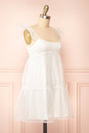 Eoya White Sparkly Babydoll Dress | Boutique 1861 side view