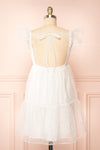 Eoya White Sparkly Babydoll Dress | Boutique 1861 back view