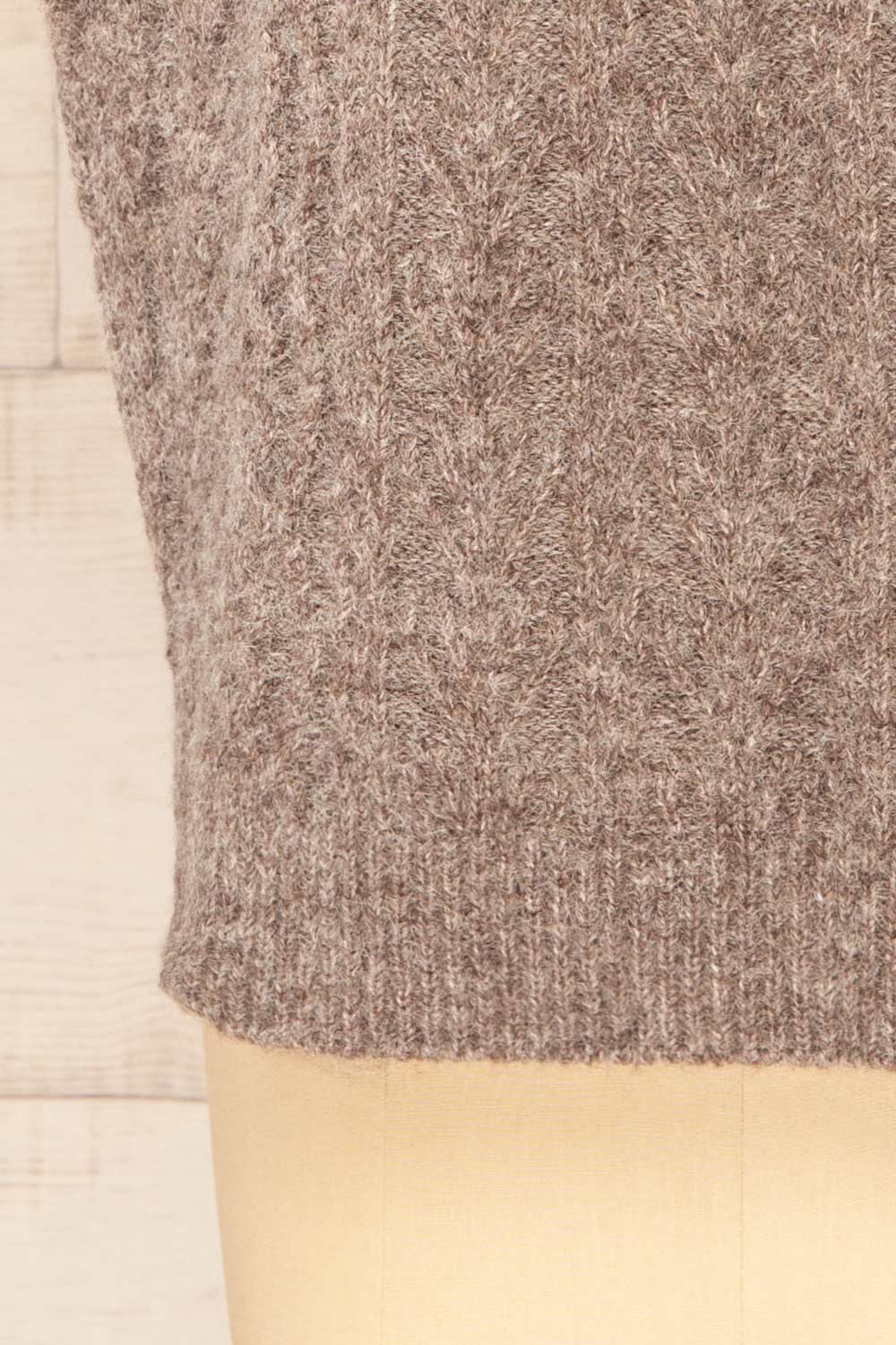 Epirus Taupe Sleeveless Twisted Knit Vest | La petite garçonne bottom