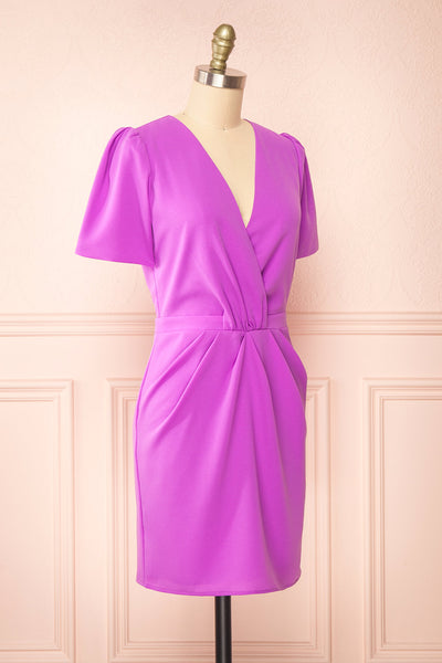 Esta Short Purple Dress | Boutique 1861 side view