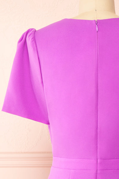 Esta Short Purple Dress | Boutique 1861 back close-up