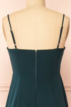 Estella Green Maxi A-line Dress w/ Slit | Boudoir 1861 back