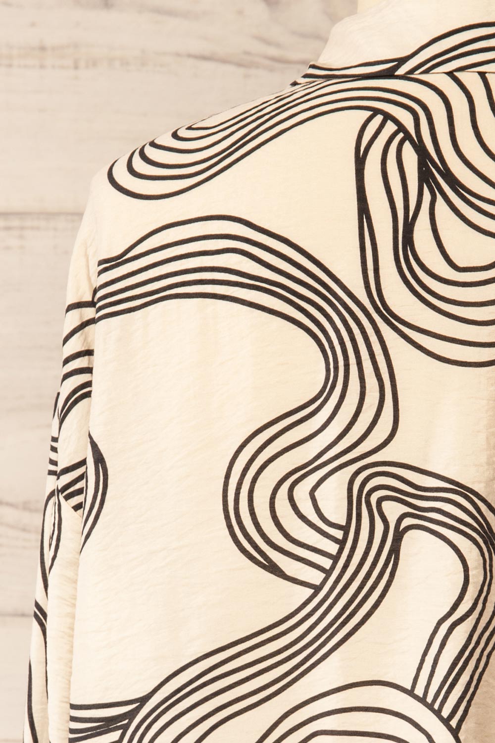 Etel Translucent Shirt with Abstract Lines | La petite garçonne back