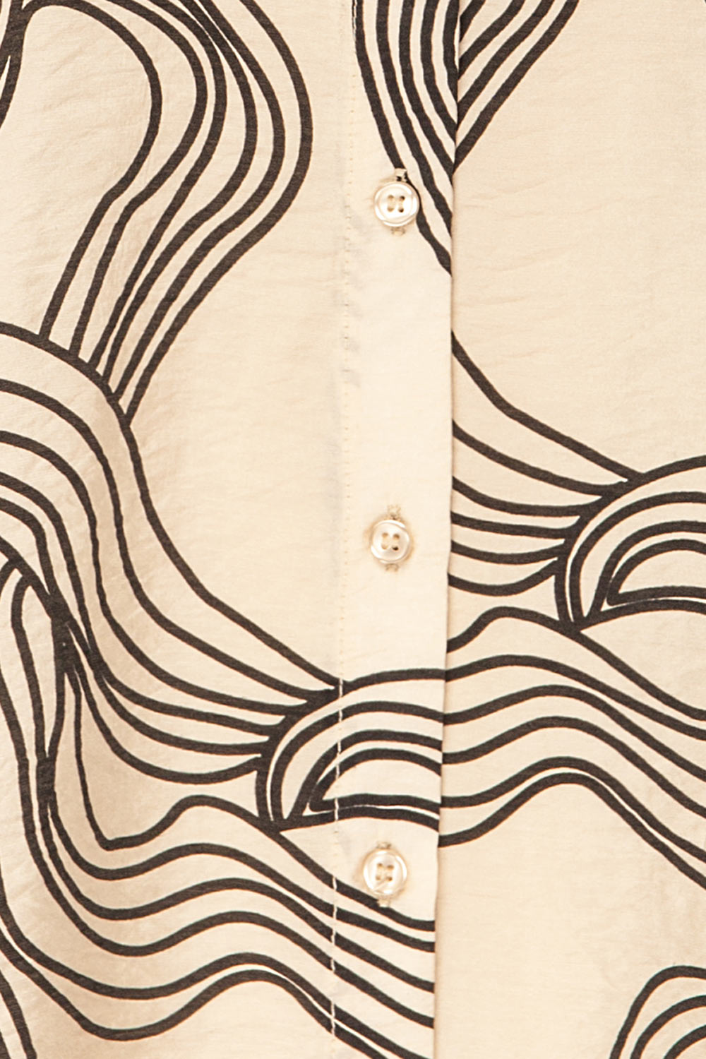 Etel Translucent Shirt with Abstract Lines | La petite garçonne fabric 