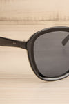 Etivaz Black Sunglasses w/ Blue Tint | La petite garçonne side close-up