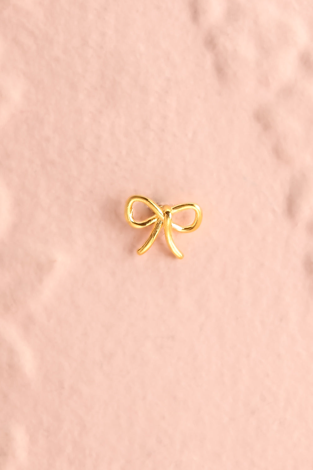 Etna Gold Bow Stud Earrings | Boutique 1861 close-up