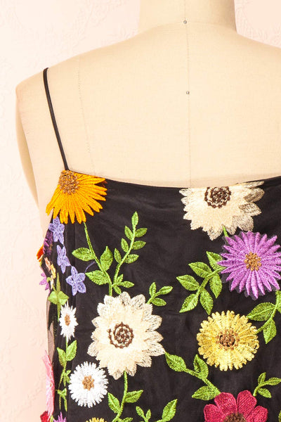 Eudorie | Colourful Short Floral Halter Dress