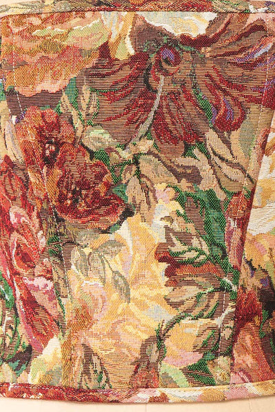 Euphemia Bustier Corset Top w/ Lace Up Back | Boutique 1861 texture