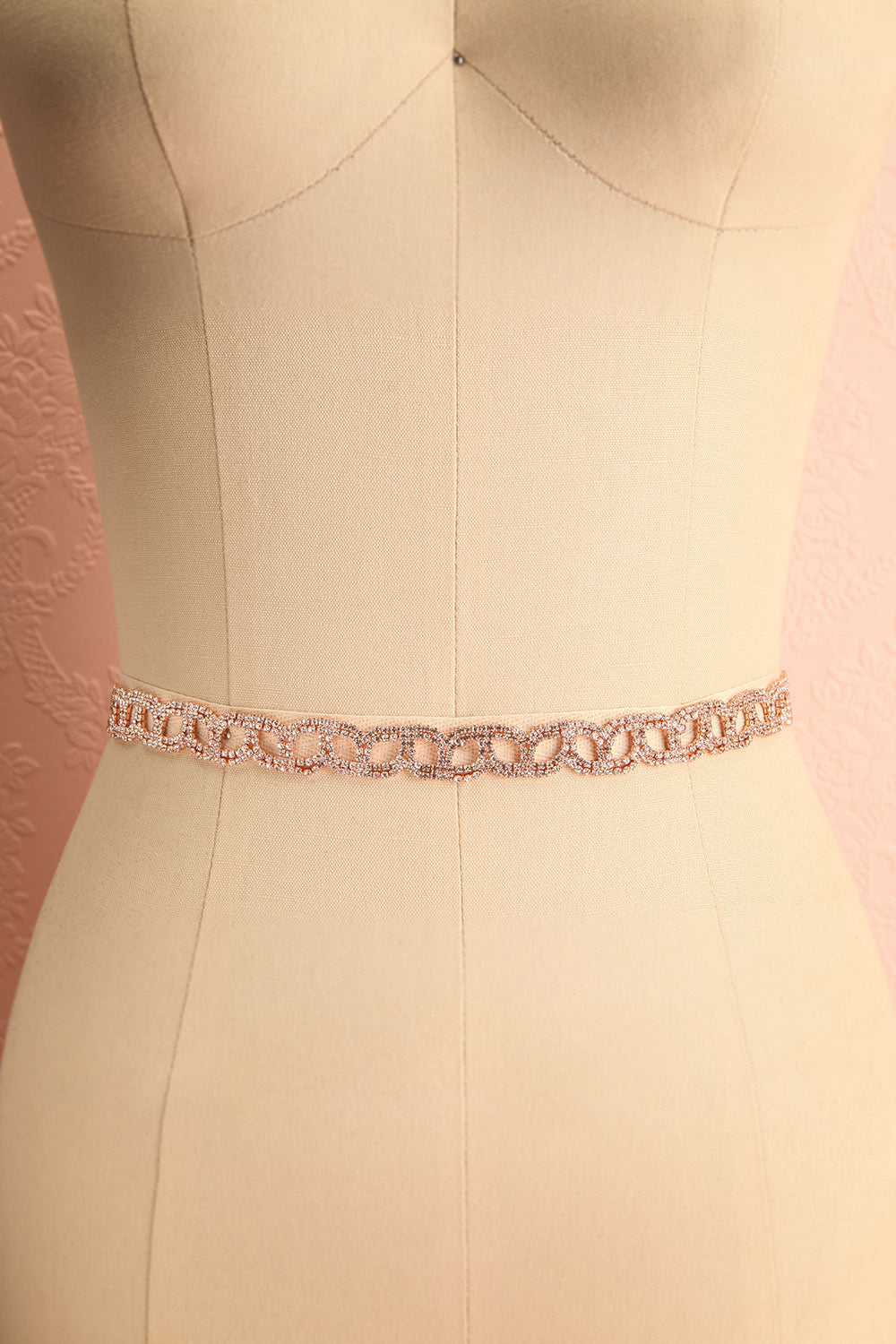 Euron Rose Gold Crystal Ribbon Belt | Boudoir 1861