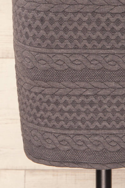 Eva-Marie Grey Cable Pattern Short Dress | La petite garçonne bottom
