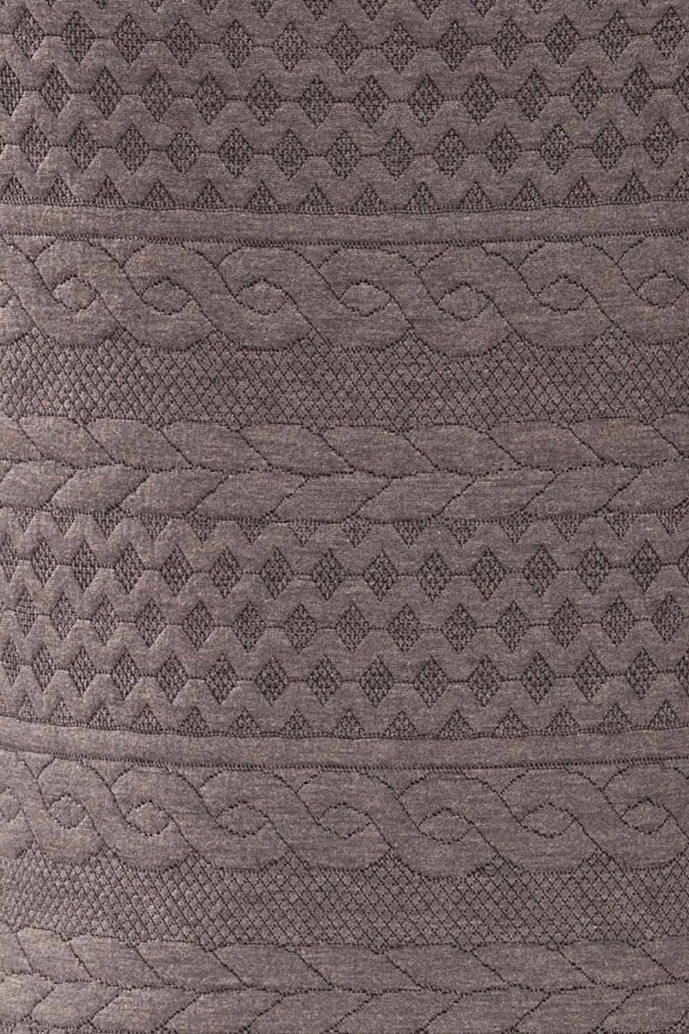 Eva-Marie Grey Cable Pattern Short Dress | La petite garçonne fabric