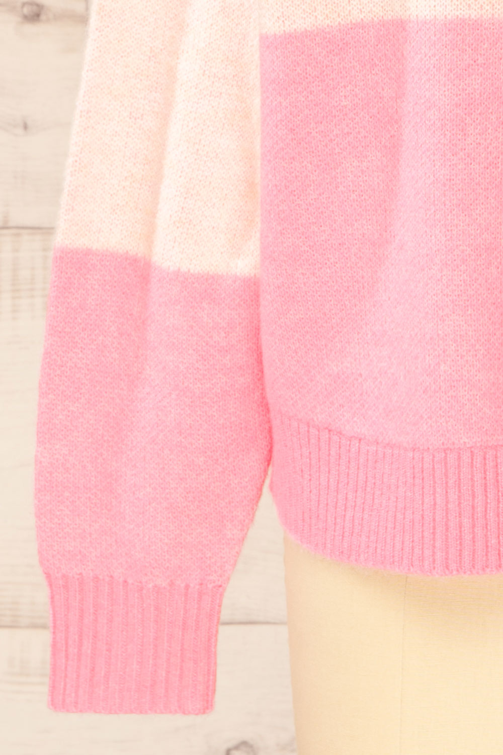 Everest Pink Knit Quarter Zip Sweater | La petite garçonne bottom