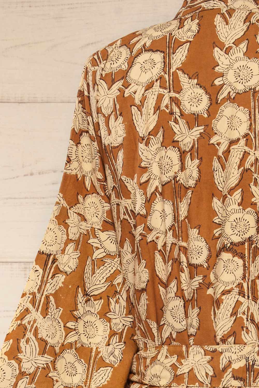 Everglade Caramel Floral Kimono | Maison garçonne  back