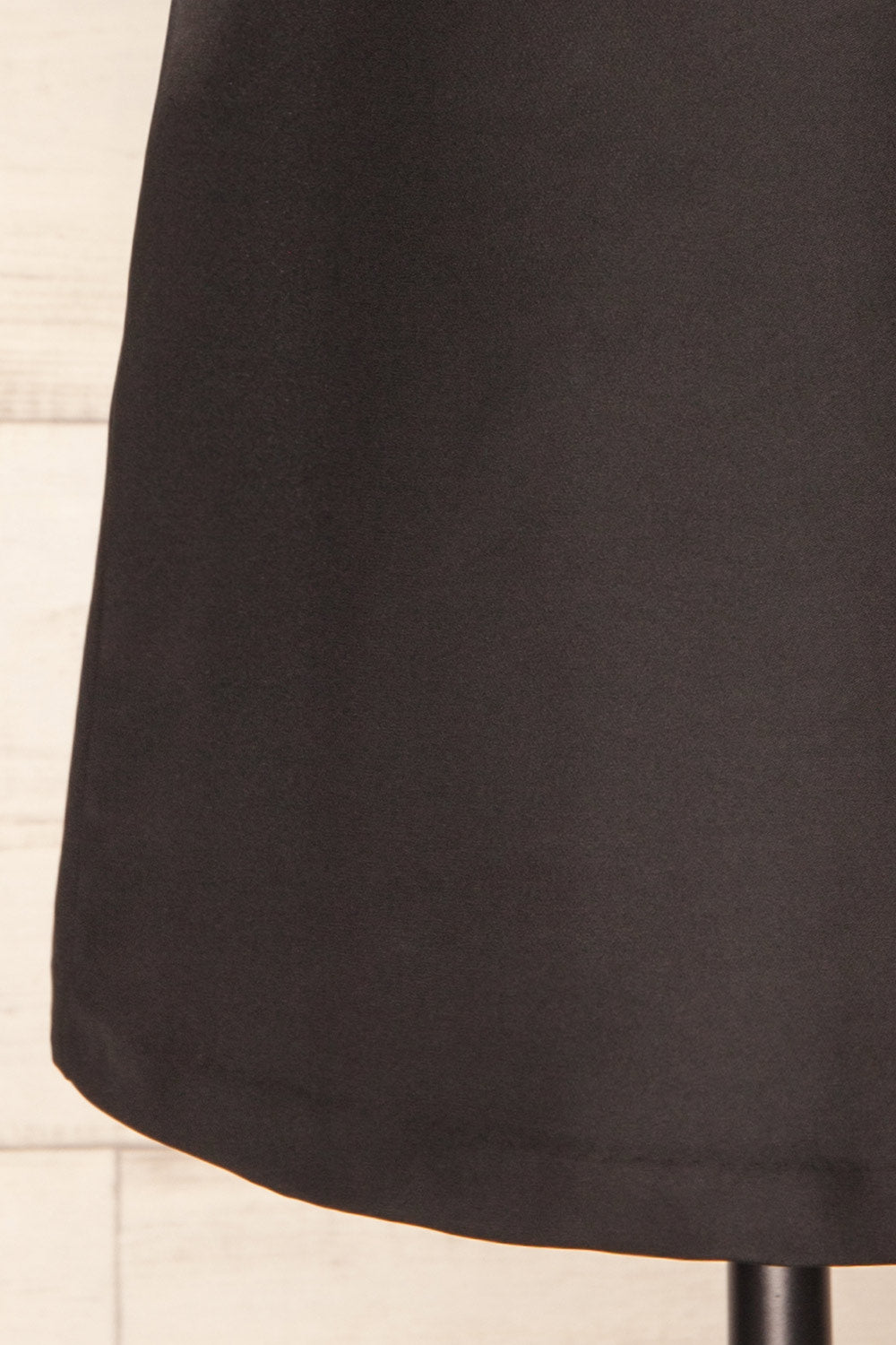 Evesham Short Black Dress w/ Ribbon Belt | La petite garçonne bottom close-up