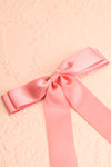 Ezelle Dusty Pink Satin Bow Hair Clip | Boutique 1861 front