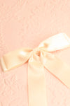 Ezelle Ivory Satin Bow Hair Clip | Boutique 1861 front