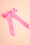 Ezelle Pink Satin Bow Hair Clip | Boutique 1861 front view
