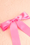 Ezelle Pink Satin Bow Hair Clip | Boutique 1861 front
