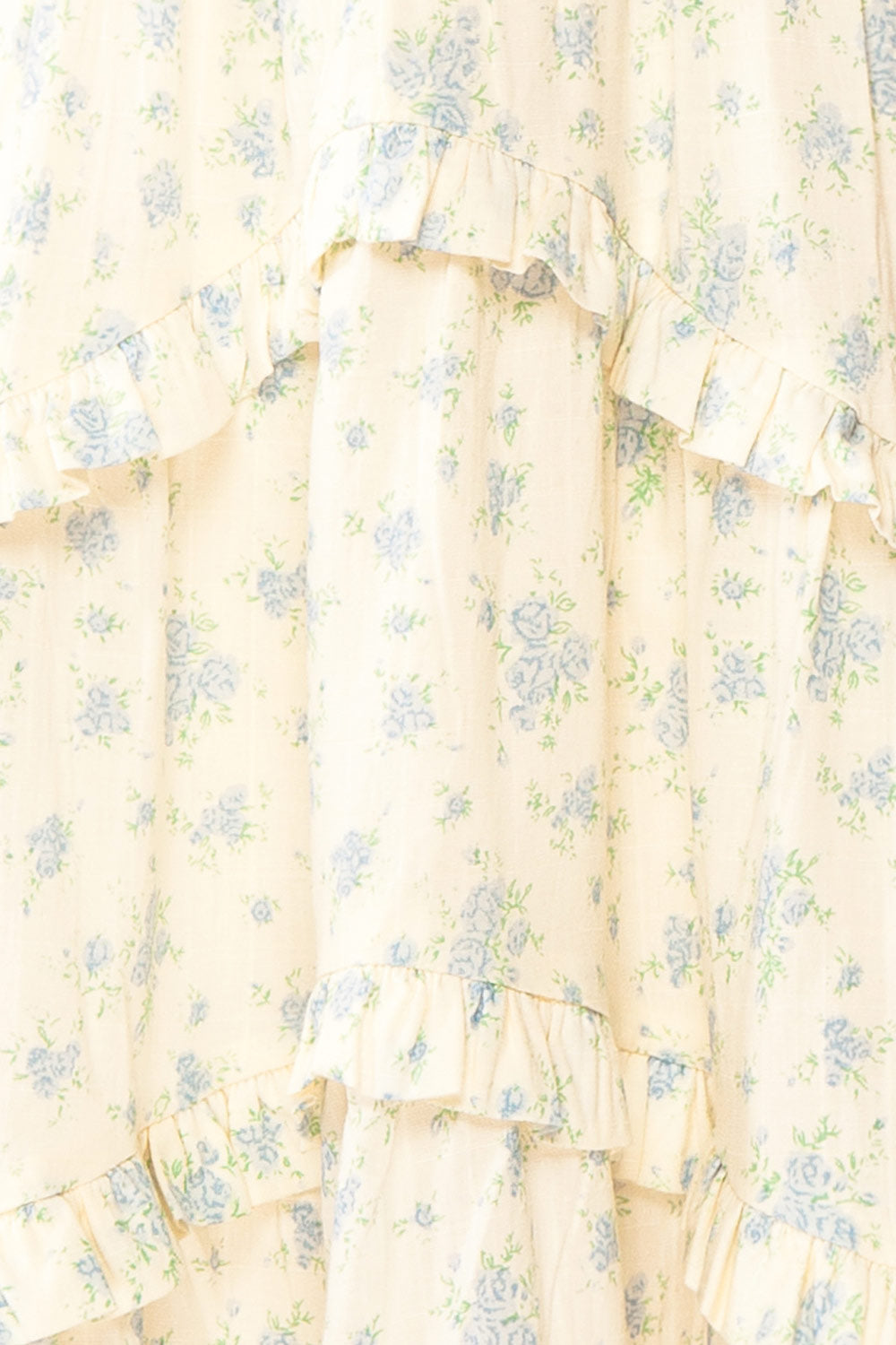 Faelle Short Cream Dress w/ Floral Pattern | Boutique 1861  fabric 