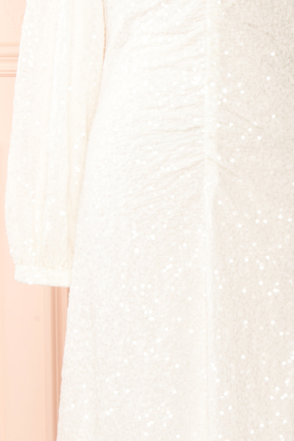 Fairlie White Maxi Dress w/ Sequins | Boudoir 1861 sleeve