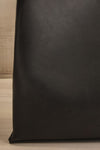 Fangtell Black Faux-Leather Tote Bag | La petite garçonne front close-up