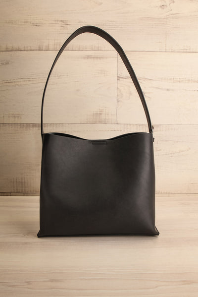 Fangtell Black Faux-Leather Tote Bag | La petite garçonne