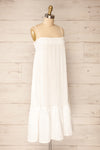 Fannar White A-line Midi Dress | La petite garçonne side view