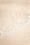 Faustina Mesh Wedding Veil w/ Floral Lace Trim | Boudoir 1861 details
