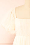 Faye Beige Babydoll Dress | Boutique 1861 front close-up