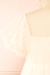 Faye Beige Babydoll Dress | Boutique 1861 back close-up