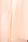 Felestine Pink Short Satin Wrap Dress | Boutique 1861 bottom