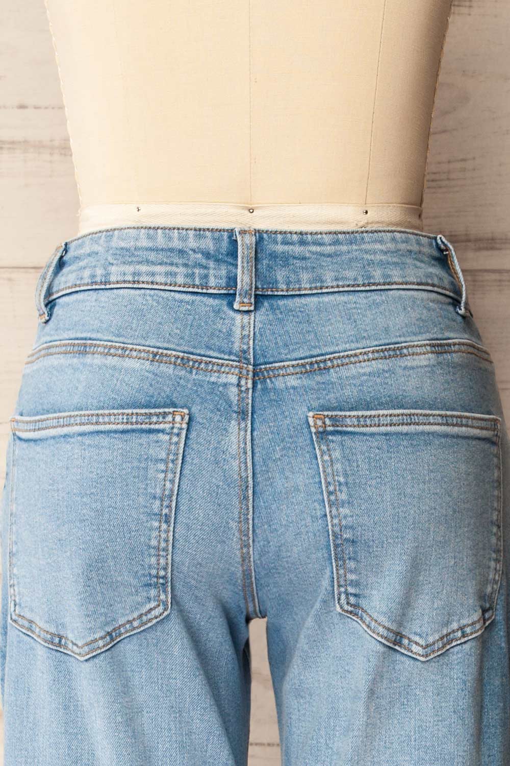 Fermo Low-Rise Blue Denim Pants | La petite garçonne back