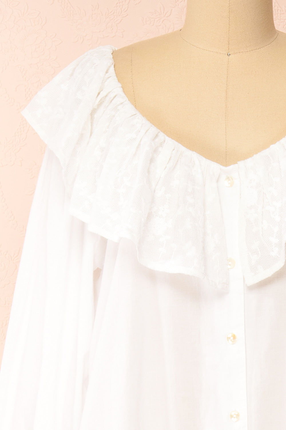 Fernley White Long-Sleeved Nightgown | Boutique 1861 front