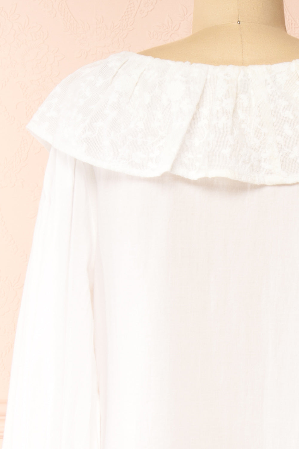 Fernley White Long-Sleeved Nightgown | Boutique 1861  back