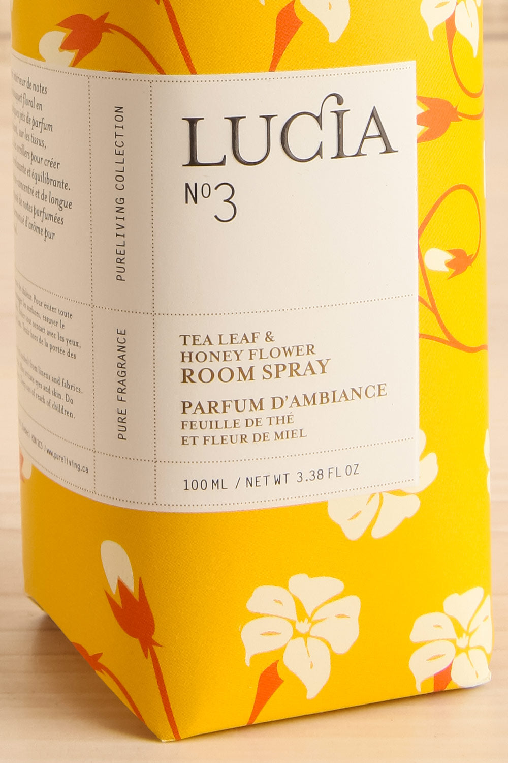 Tea Leaf and Honey Flower Room Spray by Lucia | Maison garçonne box close-up