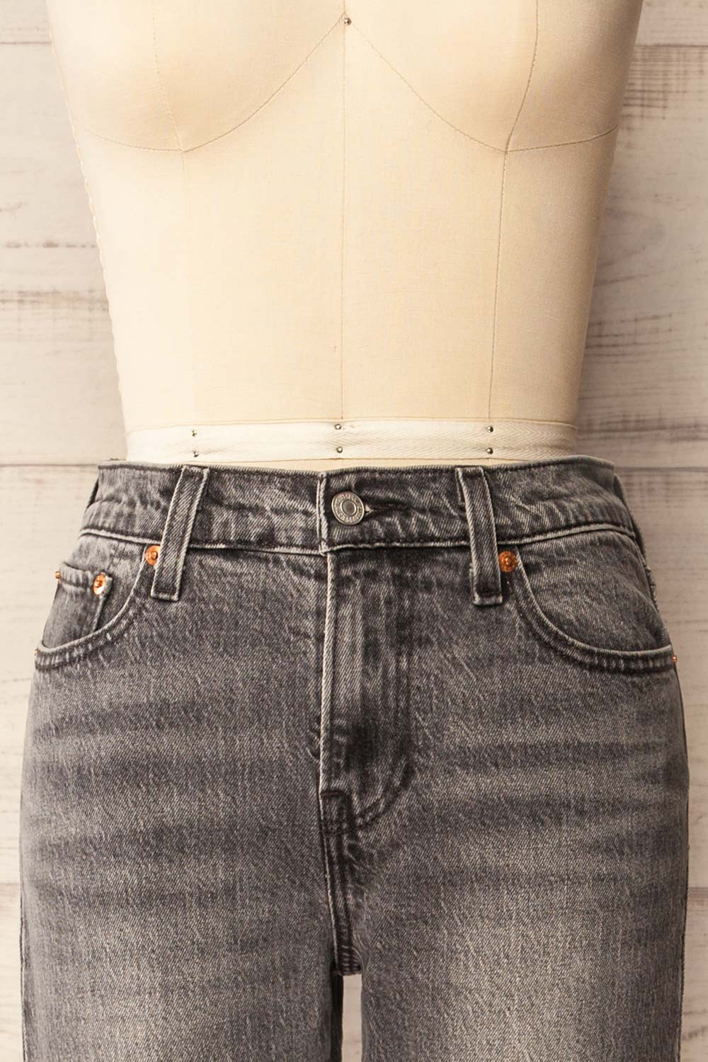 Fidenza Slim Leg Grey Denim Pants | La petite garçonne front