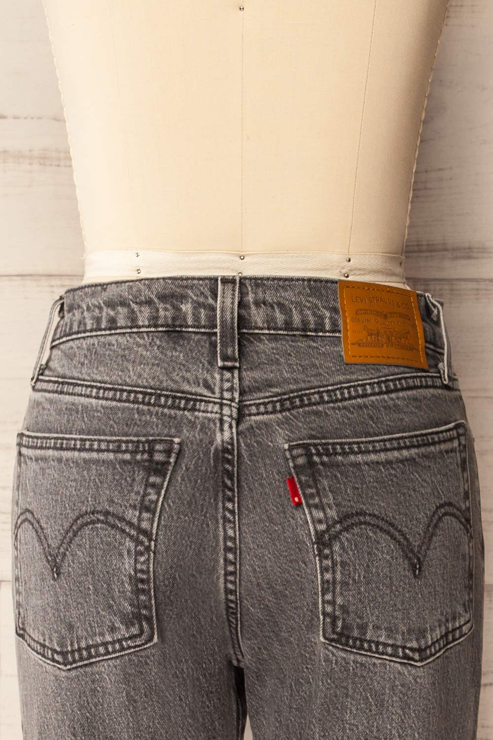 Fidenza Slim Leg Grey Denim Pants | La petite garçonne back