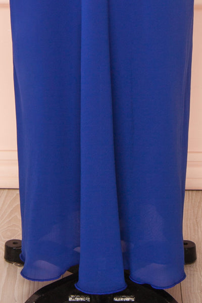 Fieria Blue Maxi Dress w/ Ruffled Sleeves | Boutique 1861