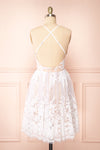 Filly Day Beige & White Velvet Pattern Dress | Boutique 1861 side view