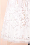Filly Day Beige & White Velvet Pattern Dress | Boutique 1861 bottom