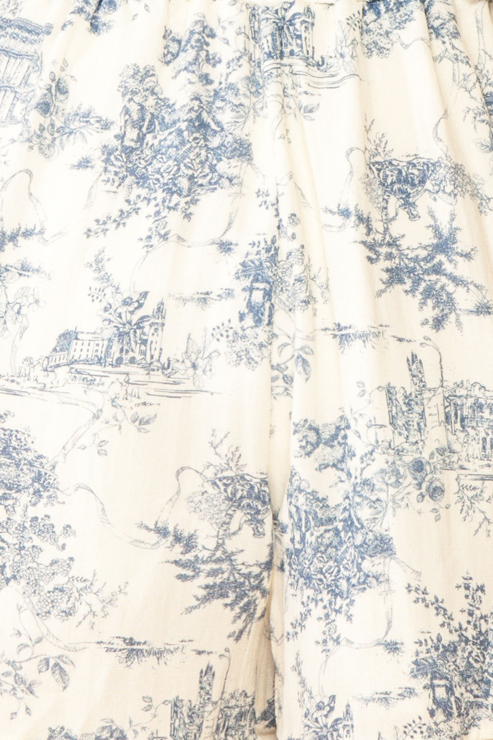 Fitzgerald | Shorts with Ribbons and Blue French Toile Pattern | Pattern