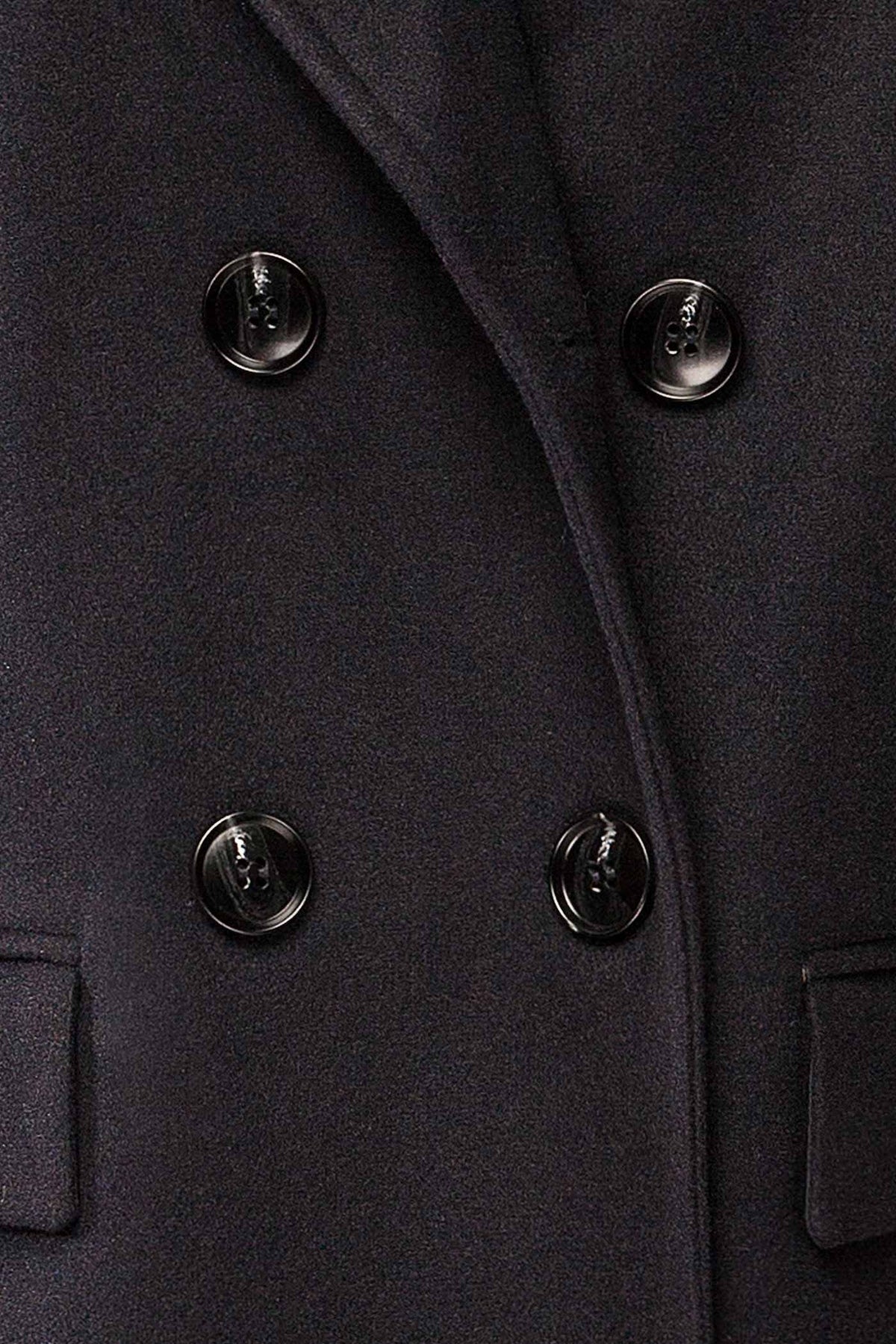Flamidien | Navy Straight Felt Coat
