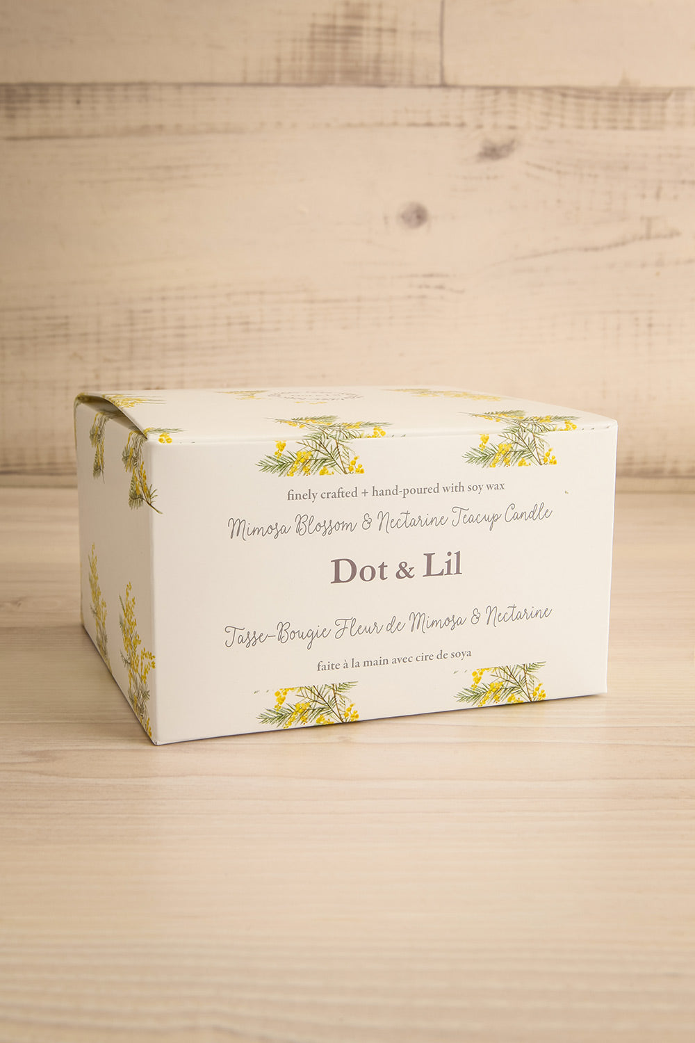 Mimosa Blossom and Nectarine Teacup Candle | Maison garçonne box