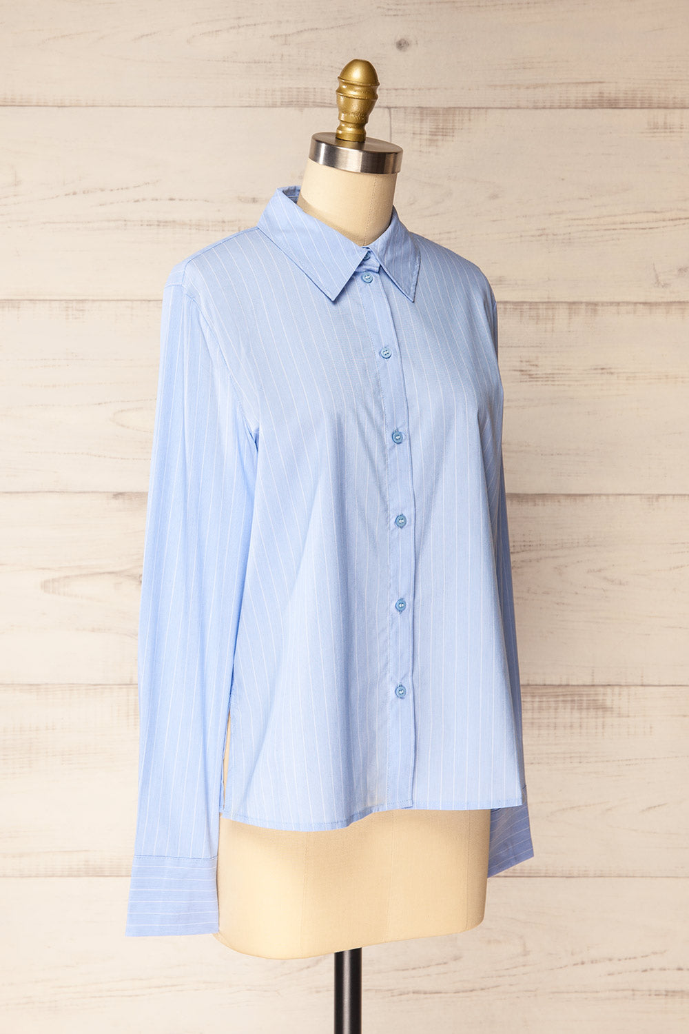 Flint Striped Button Up Cotton Shirt | La petite garçonne side view
