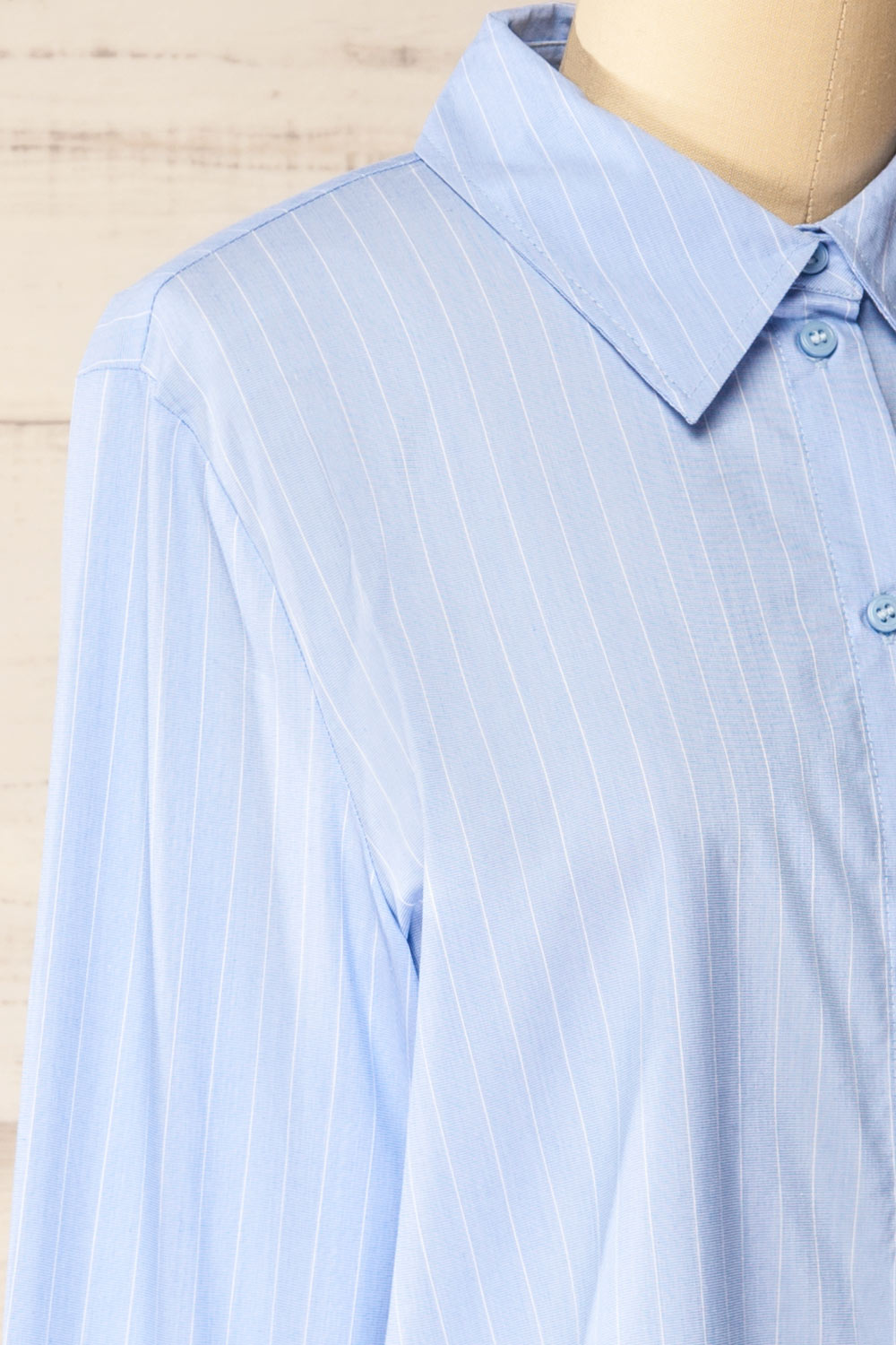 Flint Striped Button Up Cotton Shirt | La petite garçonne side 