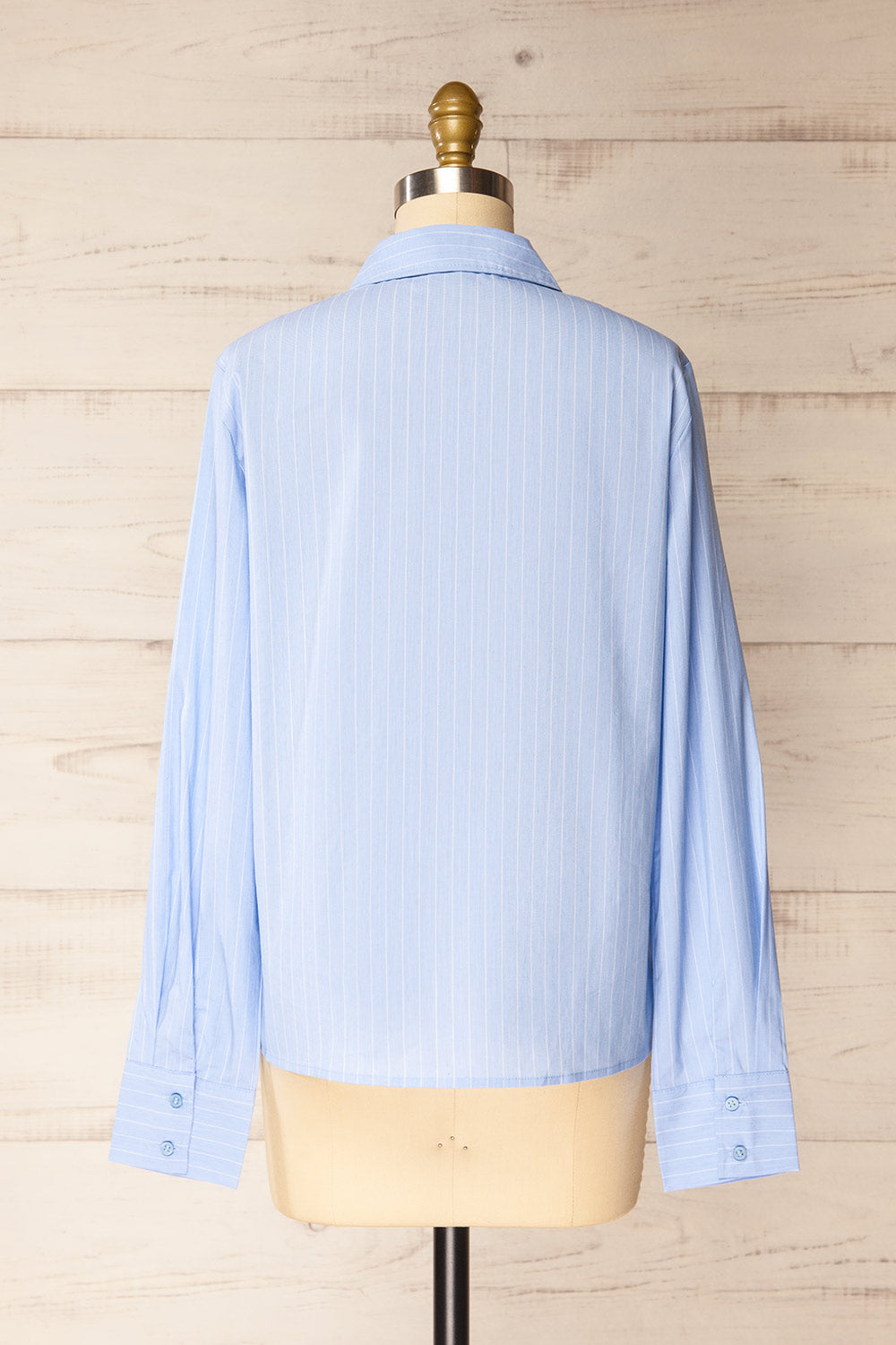 Flint Striped Button Up Cotton Shirt | La petite garçonne back view