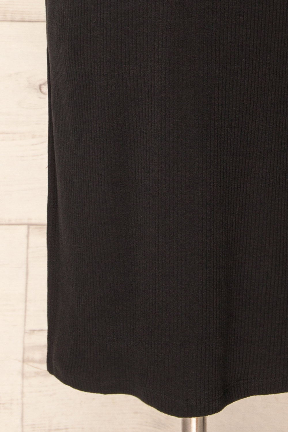 Floirac Black Sleeveless Ribbed Midi Dress | La petite garçonne bottom