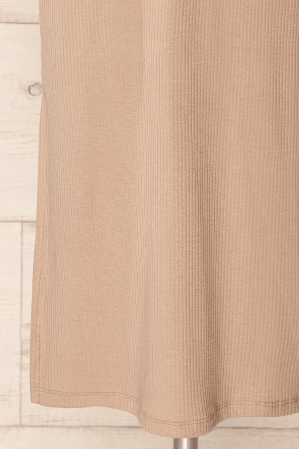 Floirac Taupe Sleeveless Ribbed Midi Dress | La petite garçonne bottom