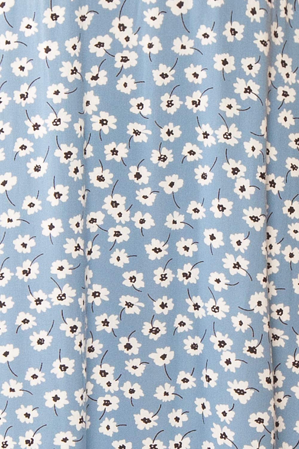 Floranda Blue Floral Midi Dress w/ Ruffles | Boutique 1861  fabric 